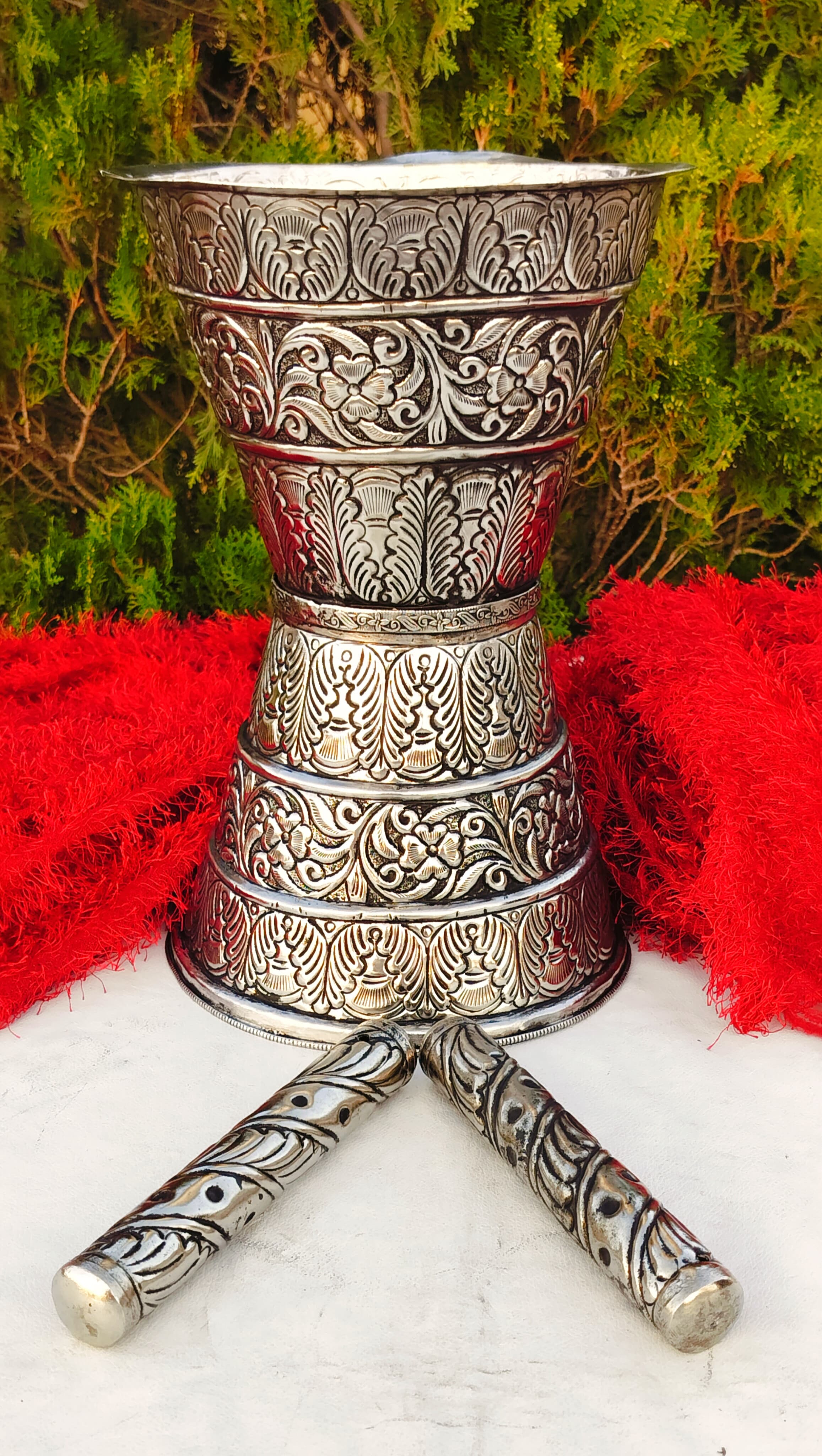 Antique finish German silver ROLU ROKALI set for wedding/ festival